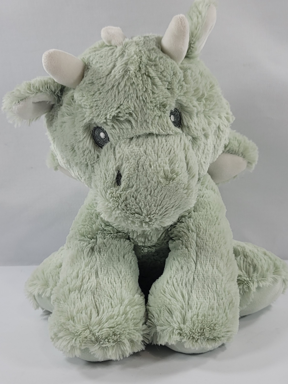 KellyBaby Cuddle Baby Mint Green Dragon Plush Rattle Lovey Soft KellyToy